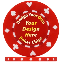 HQ Suited 12g ABS Hot Foil Custom Poker Chips